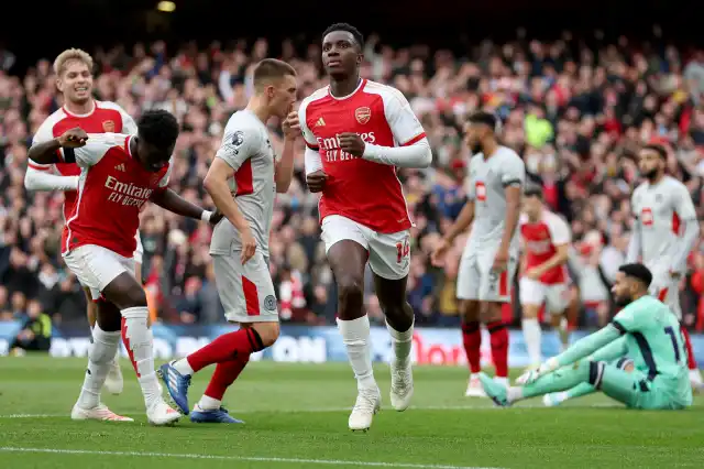Nketiah steals first Premier League hat-trick in Arsenal 5-0 victory