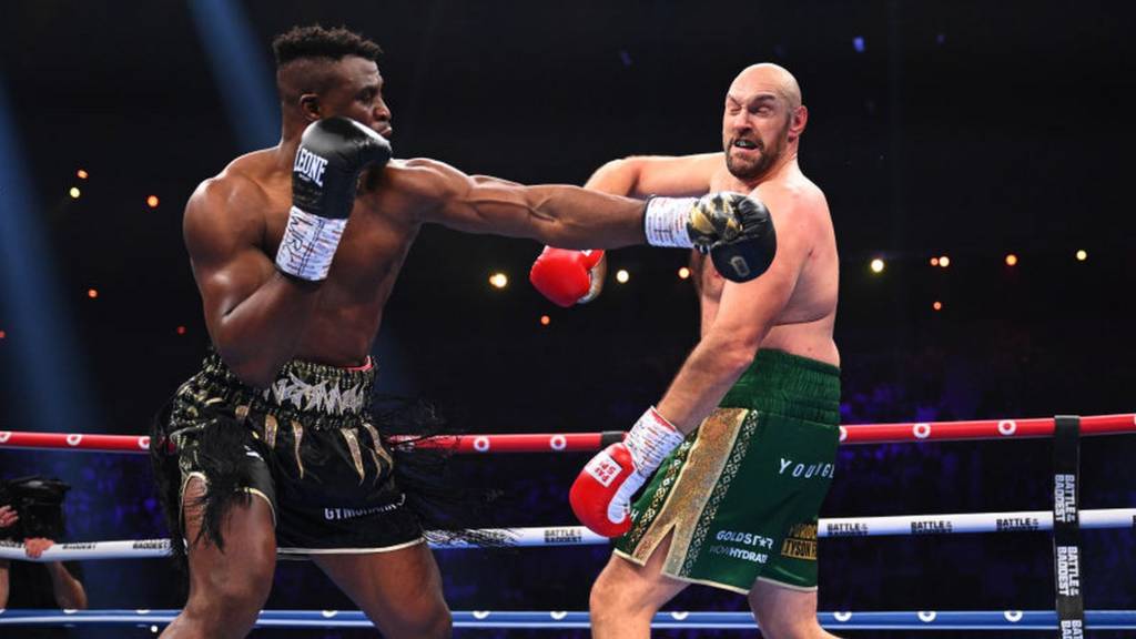 "Broad day light robbery" - Davido, Charles Okocha,Tunde Ednut others react as Tyson Fury defeats Francis Ngannou in recent fight