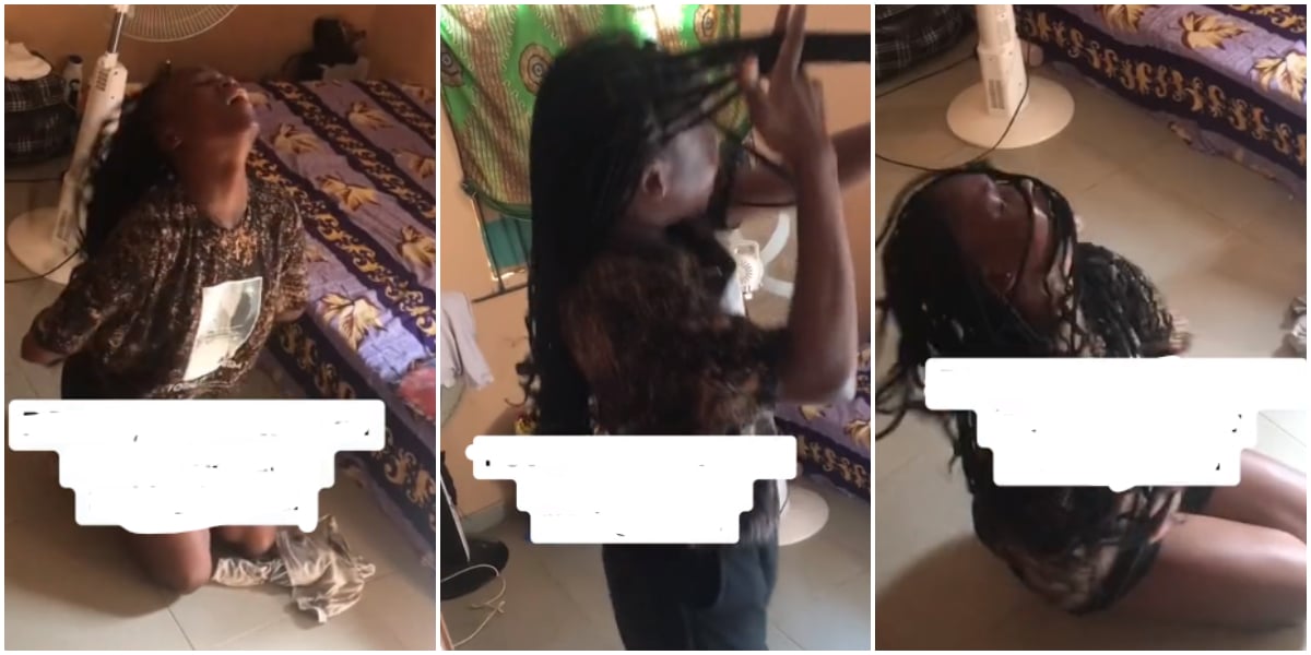 Lady shares video of her cousin acting strangely after using attachment