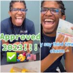 Man over the moon as he finally gets US Visa in 2023 after two previous denials, flies out