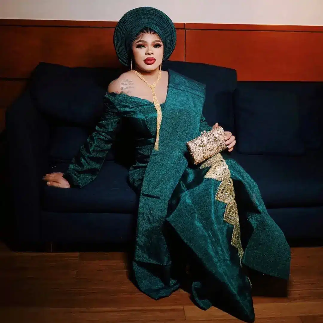 "My money is working" - Bobrisky sparks reactions over visit to his aged grandmother