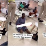 Nigerian woman throws herself on floor, weeps bitterly as all her money disappears from OPay account
