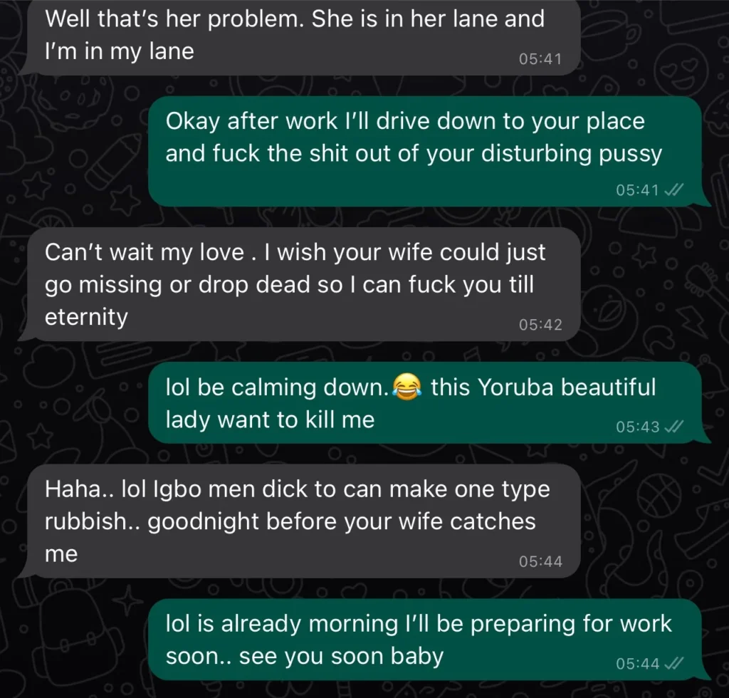 “I wish your wife can go missing or drop dead” — Married man shared message he received from his side chic