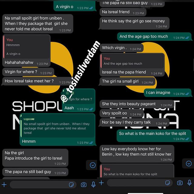 Isreal DMW and Sheila’s separation confirmed as leaked chat surface