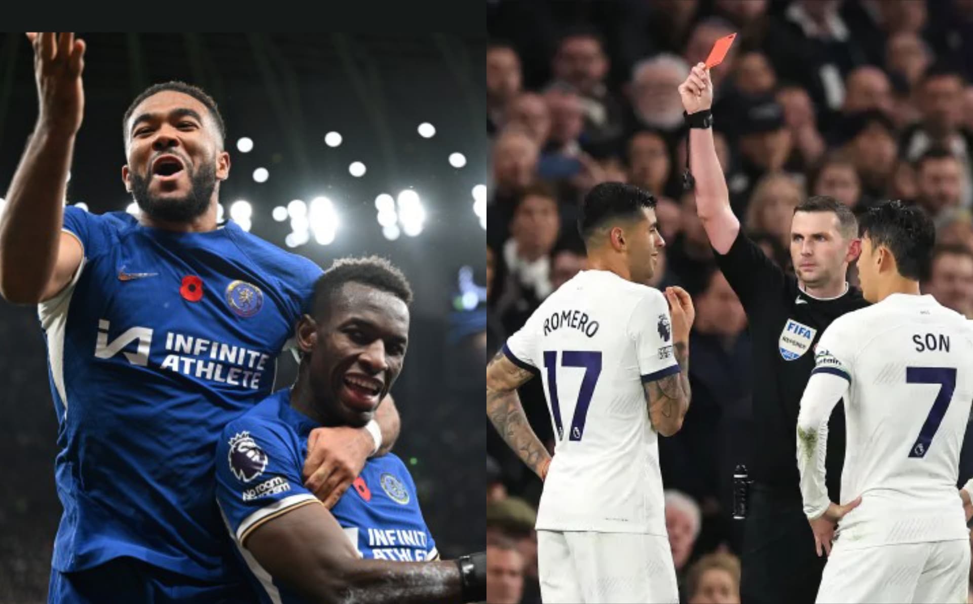 Five goals canceled as Jackson's hat-trick sinks nine-man Spurs in chaotic EPL derby