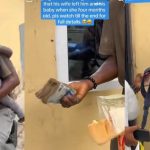 Nigerian man abandoned by wife receives ₦84k cash gift, child's education pledge from helper, video wows many