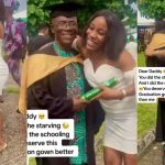 "This made me cry" - Grateful daughter honors dad with her graduation gown, cap as she graduates from university