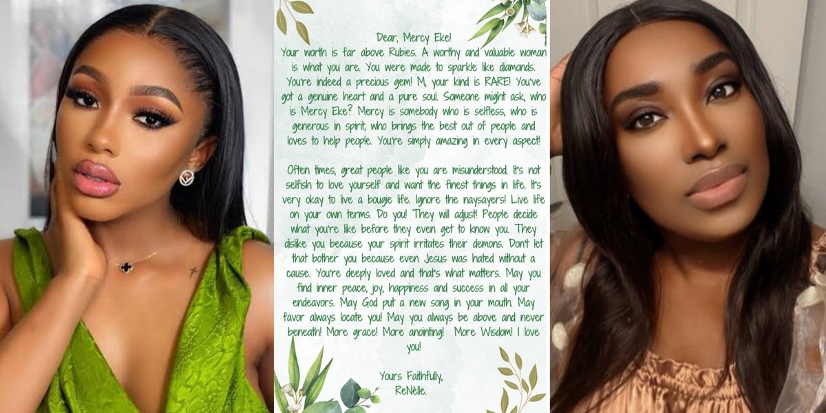 "Dear Mercy Eke, your worth is far above rubies" - Devoted fan stuns many, pens a heartfelt letter to reality TV star