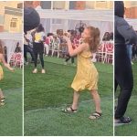 "Agba dancer" - Oyinbo girl causes buzz with her energetic dance moves to Nigerian song at party
