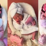 "She’s all about self care and soft life" - Little baby charms social media users with adorable poses in a photoshoot