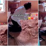Graduate visits her late dad's grave on her sign-out day, weeps, and rubs grave sand on her body