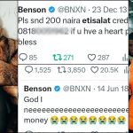 "Him been dey see serious shege" – Netizens surprised as old tweets of BNXN begging cash, airtime online surfaces, he reacts