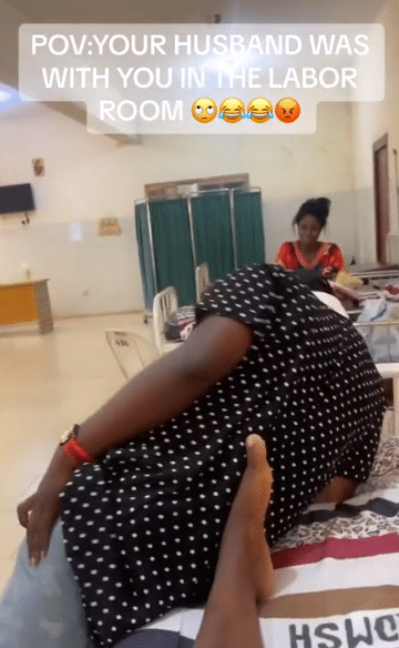 Husband causes buzz as he creates scene in labour room after following his wife in for delivery