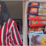 Lady causes buzz as she shares video of massive foodstuffs she bought for N33,500; it stuns many