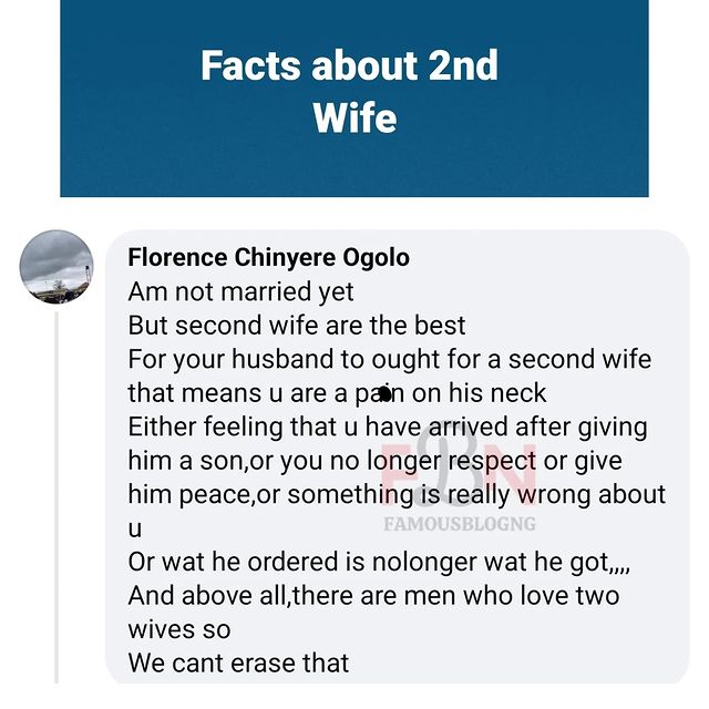 "What he ordered is no longer what he got" - Lady reveals why men go for second wife