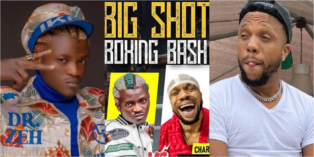 Controversial singer Portable Omolalomi has shared a flyer about his impending boxing match with actor Charles Okocha.