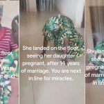 Mother in tears as daughter gets pregnant after 14 years marriage