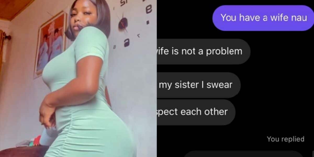 "My wife is like my sister, we just respect each other" – Man tells lady as he tries to convince her to be his side chick