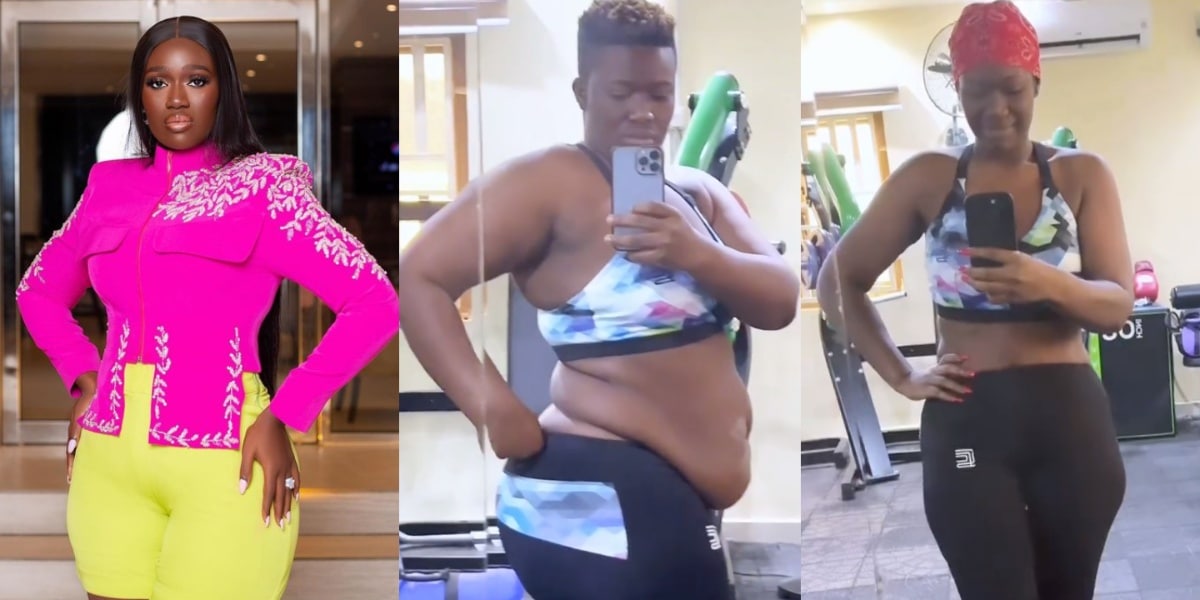 Real Warri Pikin shares weight loss transformational video before and after hitting the gym