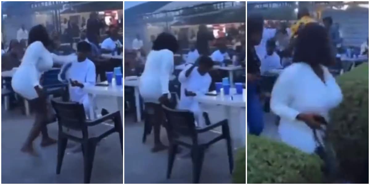 "Surprise gone wrong" - Moment lady landed boyfriend hot slap after he proposed to her in public