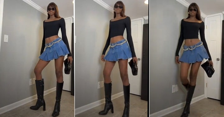 Tall lady goes viral after flaunting unique beauty on TikTok
