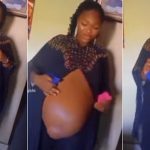 Woman who gave birth to twins shares video of baby bump