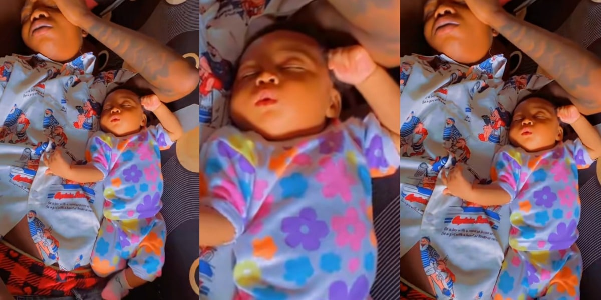 "Real copy and paste" - Nigerian father and son's identical sleeping positions break the internet