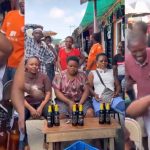 "The drunken master" - Nigerian woman wins ₦10,000 as she finishes 3 bottles of alcohol in less than 1 minute