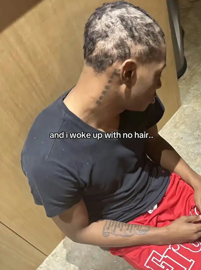 Man shares how his girlfriend cut his hair while he slept because another woman complimented the hair 