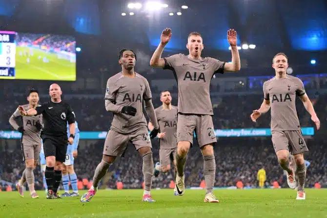 EPL: Late drama as Tottenham holds Manchester City to 3-3 draw