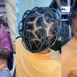 "I dey cut my coat according to my size" – Lady says as she shows off her Christmas hair