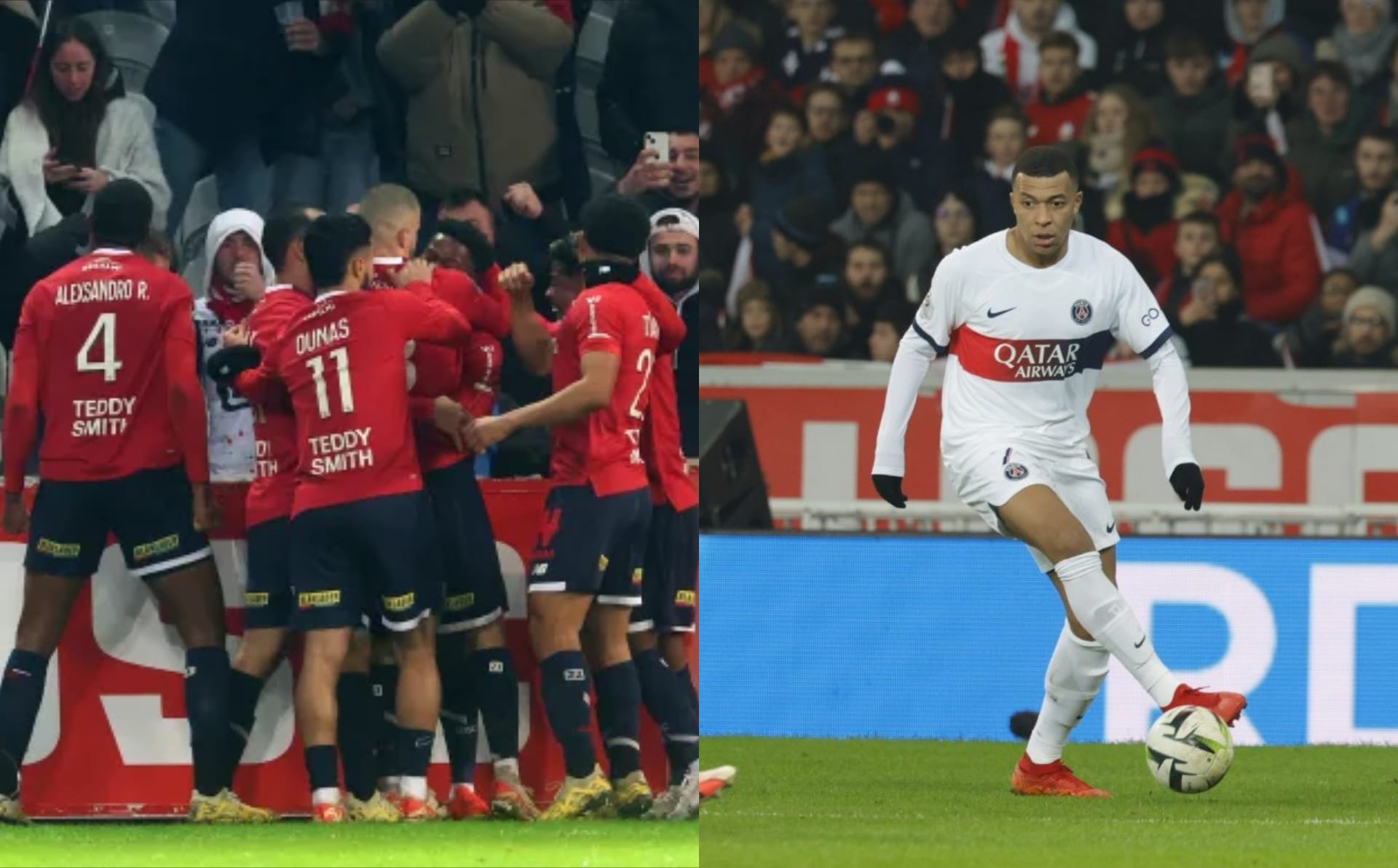 Jonathan David rescues stoppage time equalizer for Lille, after Mbappe's opener