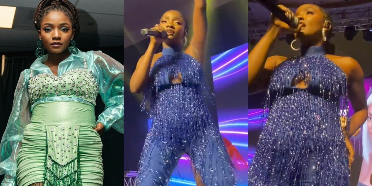 "Someone's preggy" – Pregnancy speculations circulate after Simi performs on stage in jumpsuit
