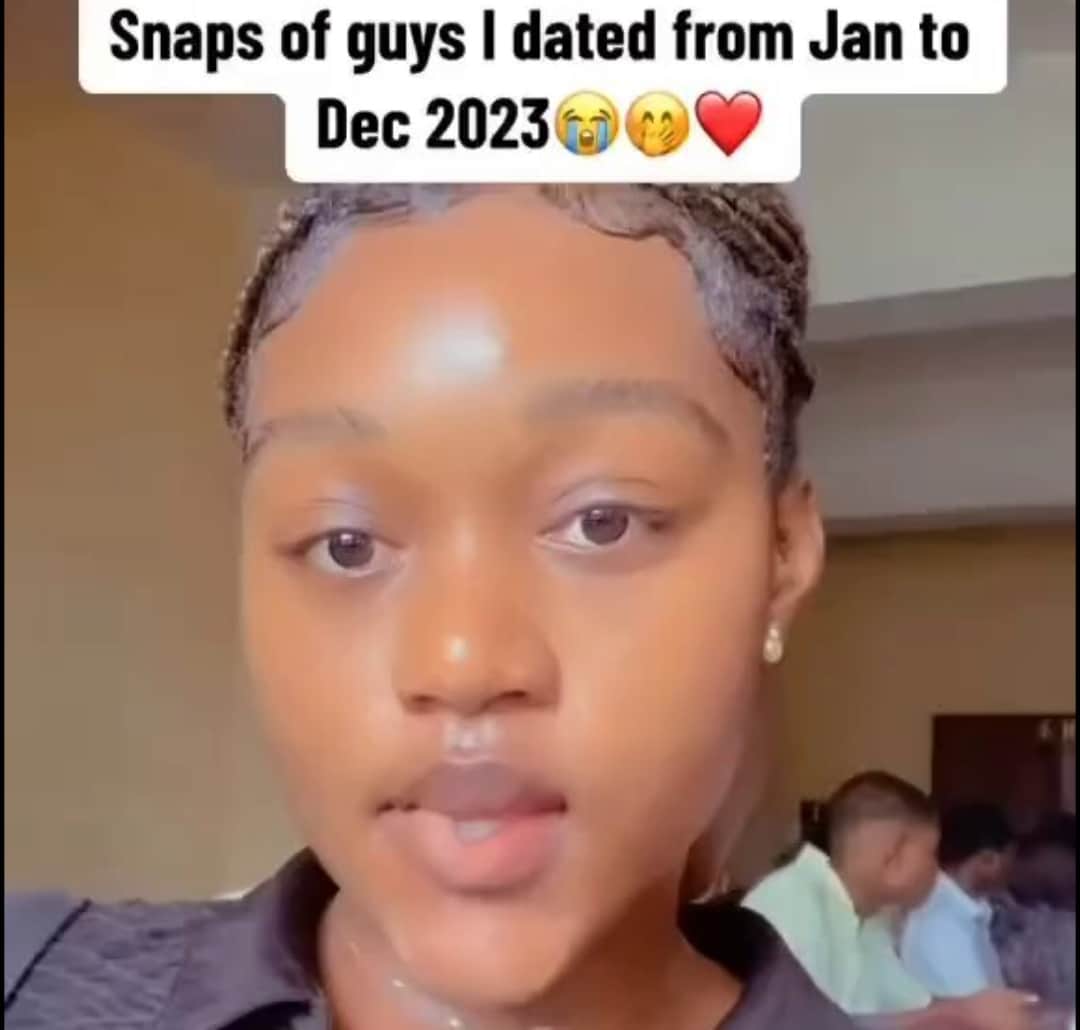 "Big achievements" - Beautiful lady shows off snaps of 12 Nigerian men she dated from January to December 2023