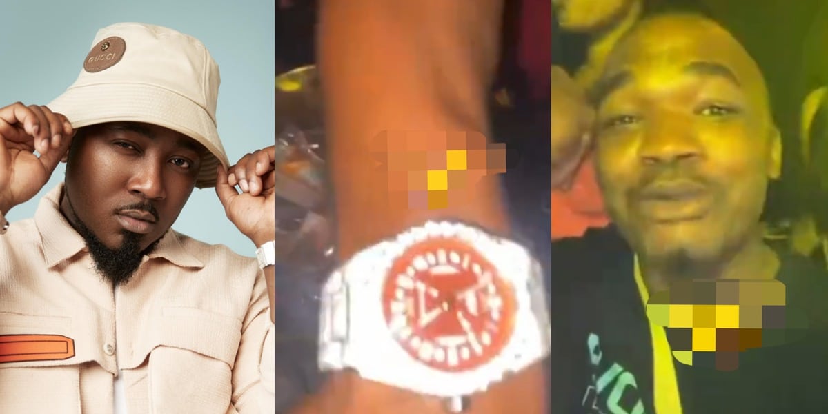 Ice Prince Zamani gifts lucky fan multi-million naira diamond wristwatch at concert