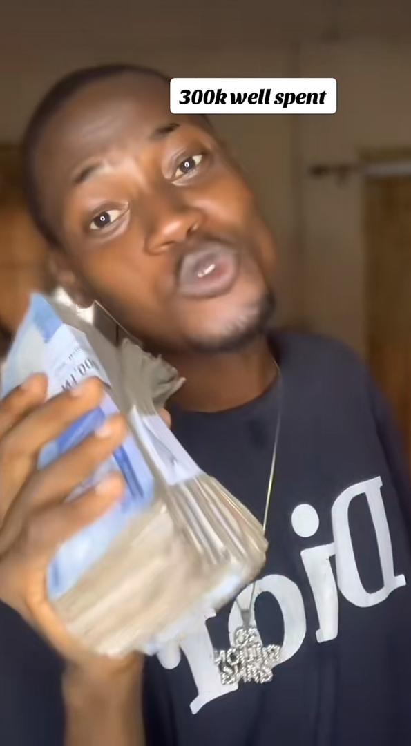 "You no go chop food?" - Speculations as man gives breakdown of plans to spend N300K in 5 days