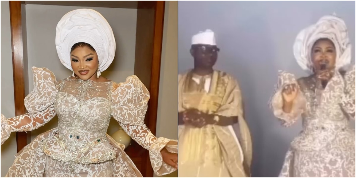“My husband has turned to a skit maker because of me” - Mercy Aigbe breaks down in tears at her movie premiere