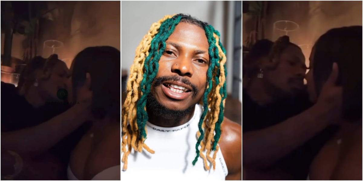 "No chop breakfast o" - Fans advises Asake after seen locking lips with curvy lady in bed