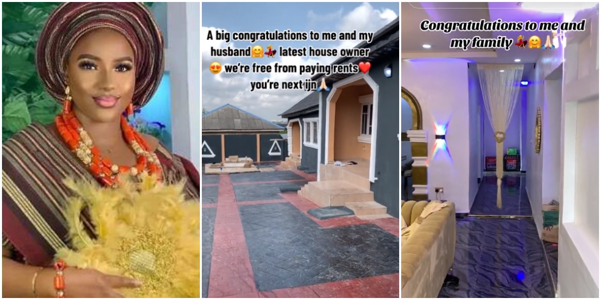 "No more landlord calls" - Woman celebrates as husband completes their mansion