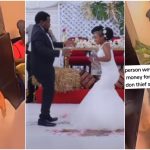 "Someone's serious babe" - Video of lady stealing couple's money at wedding causes buzz