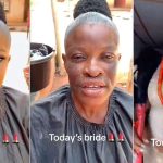 Talented make-up artist transforms bride's face on wedding day