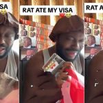 "Village people strong" - Man in tears as rat devours American visa
