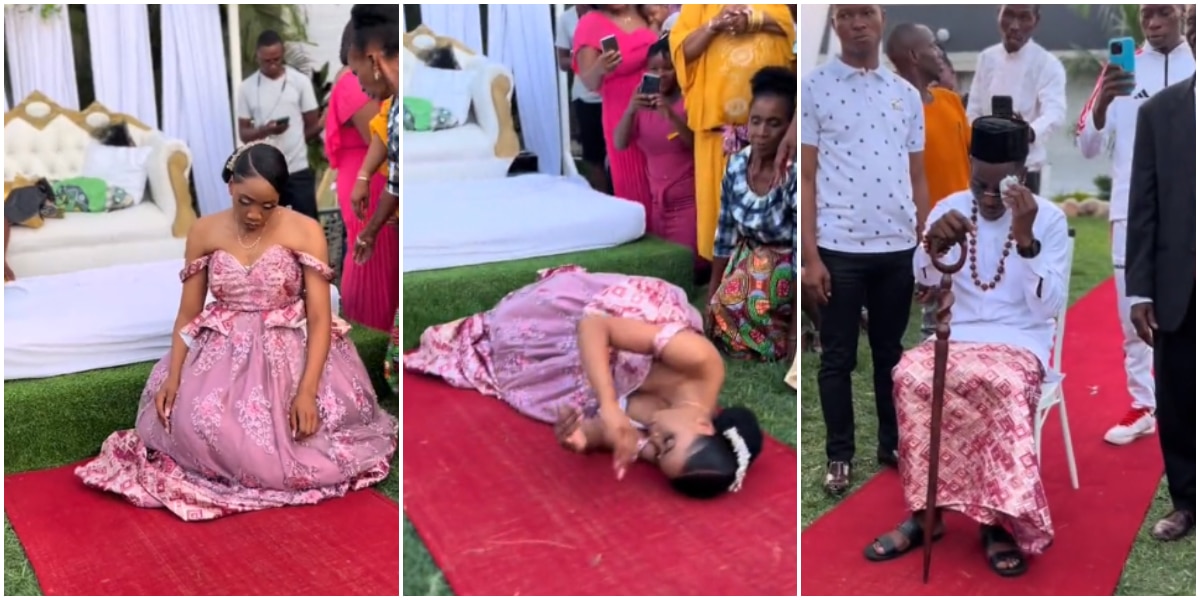 "Which country is this?" - Video of bride asked to lie down before her husband on their traditional wedding day goes viral