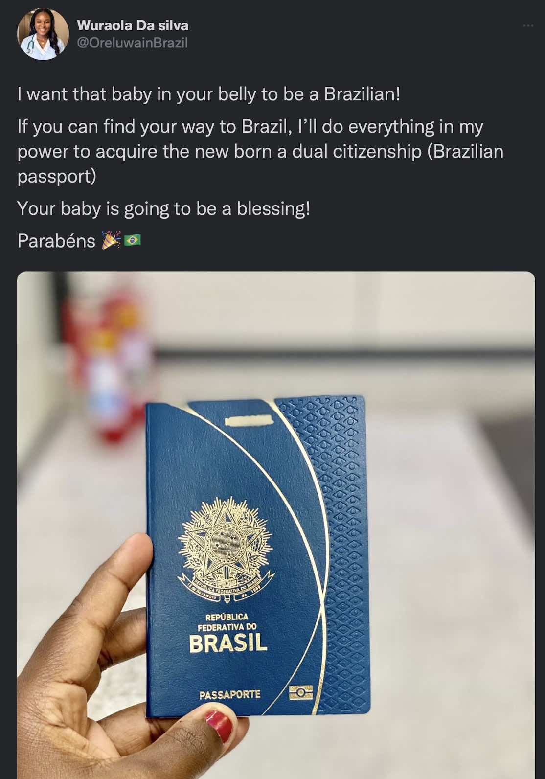 Outrage as travel agent offers Brazilian passport to Mummy Zee's unborn child