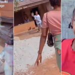 Lady emotional as she lands in dad's village house