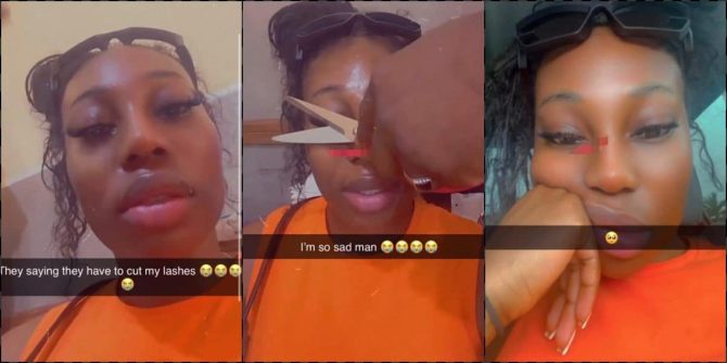 Lady fumes as immigration officer trims her eyelashes during passport renewal