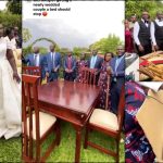 Shock as Kenyan couple receives gifts worth millions of naira on wedding day