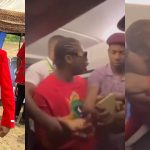 Speed Darlington spotted brawling father and son on a flight
